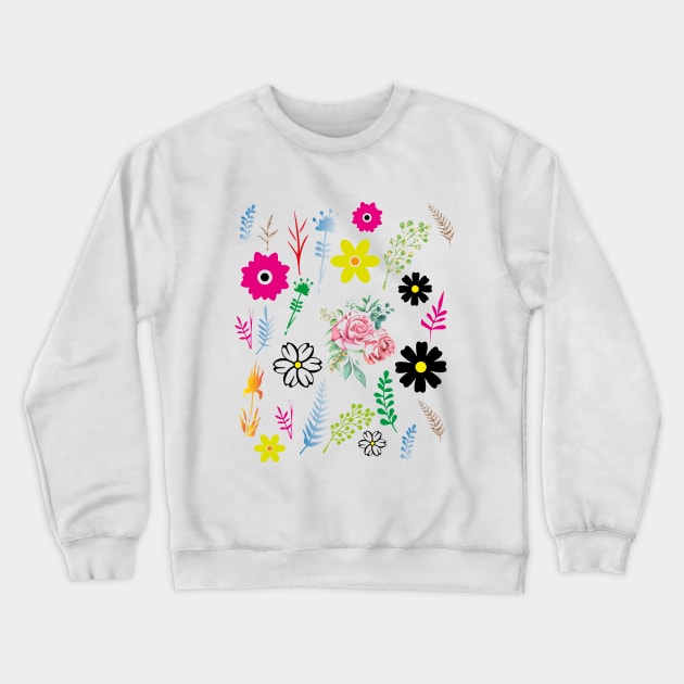 Funny Flowers Collection Crewneck Sweatshirt by twistore